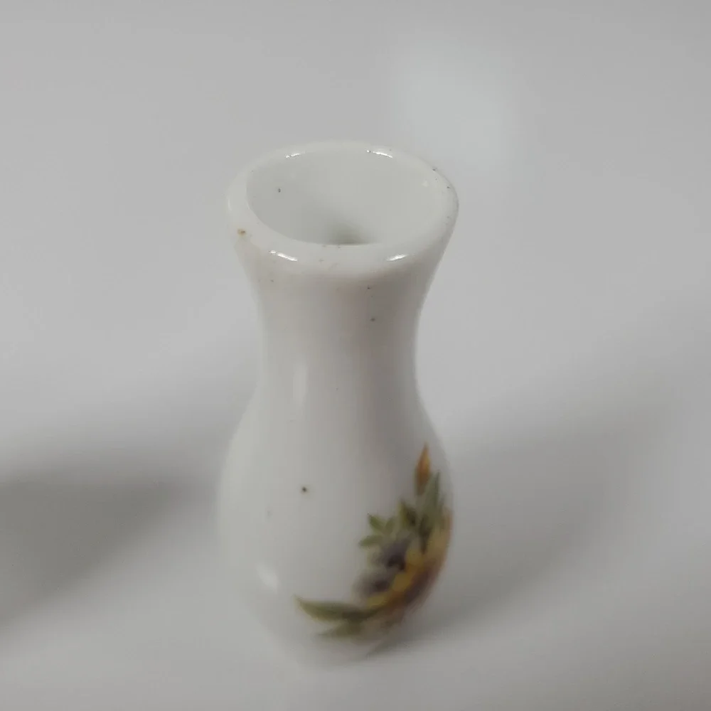 Vintage Auto Bud Vase from 1970s Ceramic Painted Mini Vase